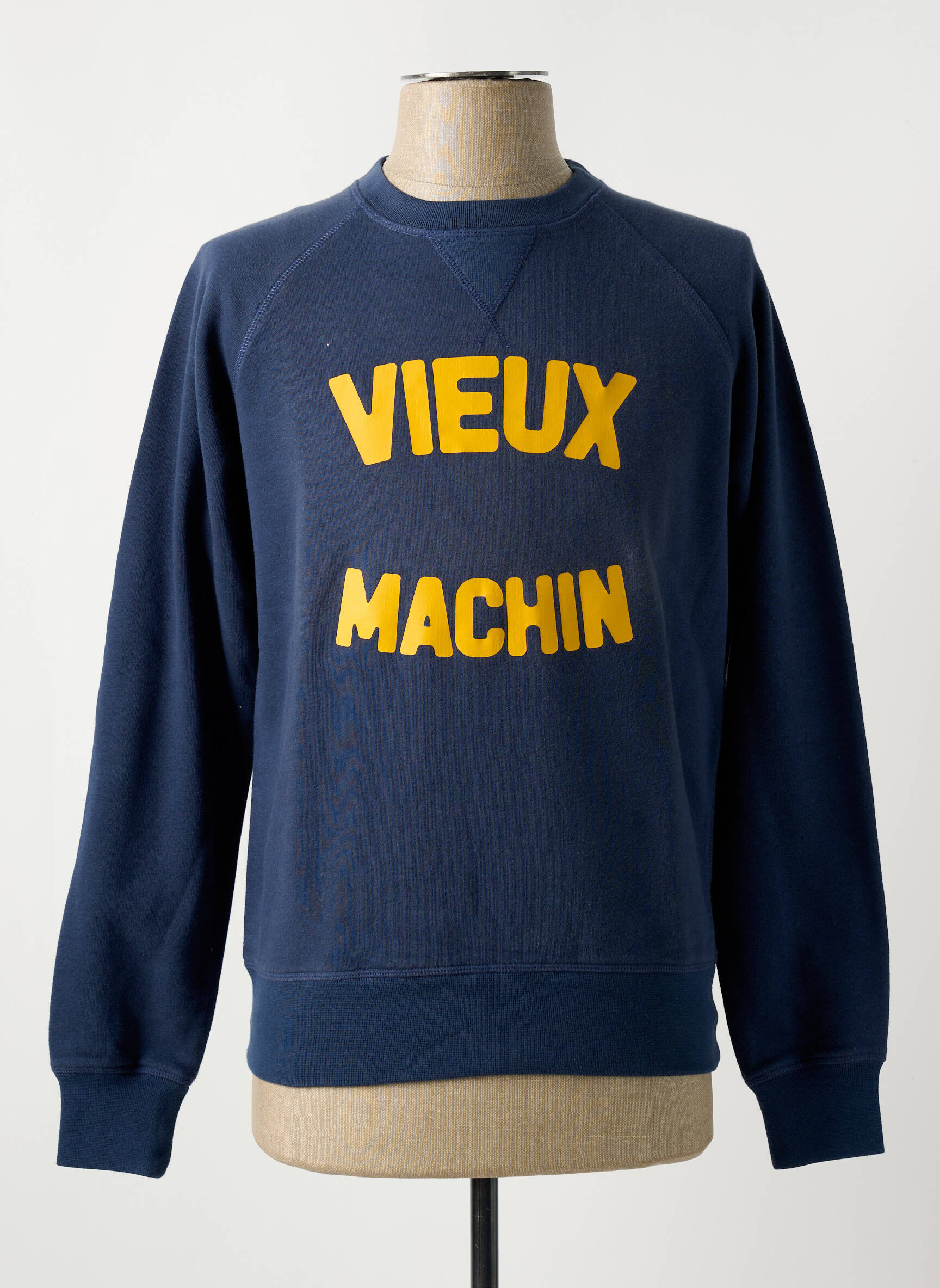 Mikroskopas floqué serigrafija ilgos rankovės mėlyna FRENCH DISORDER vyras
