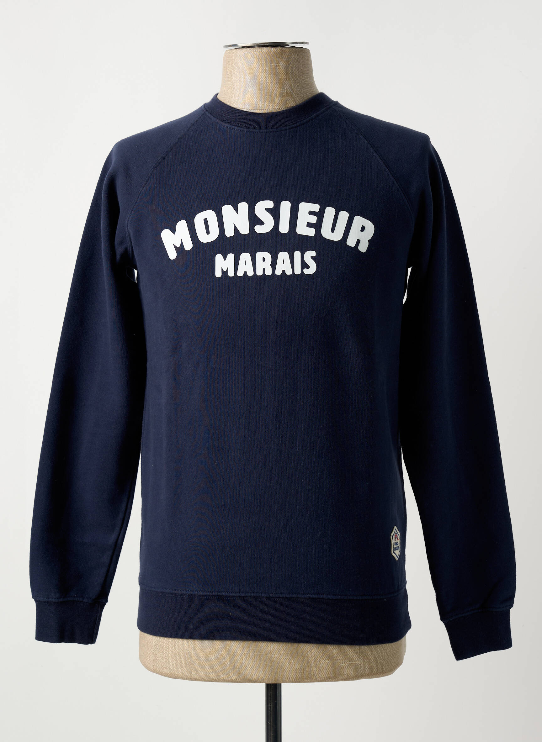 Mikroskopas floqué serigrafija ilgos rankovės mėlyna FRENCH DISORDER vyras