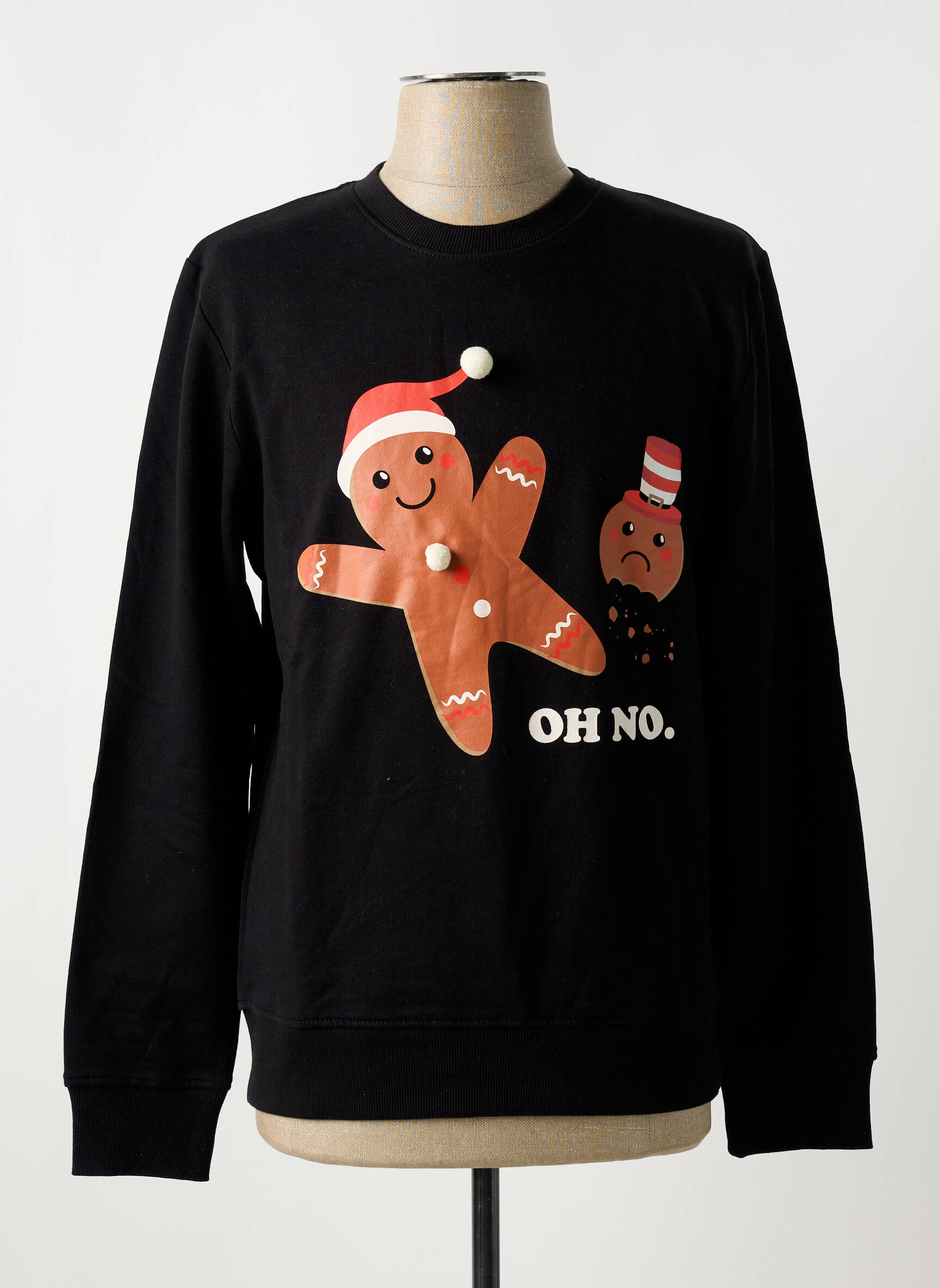 Mikroskopas floqué serigrafija ilgos rankovės juodas JACK & JONES vyras