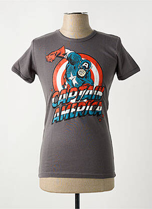 T-marškinys tamprumas trumpas rankovės pilka LOGOSHIRT vyras