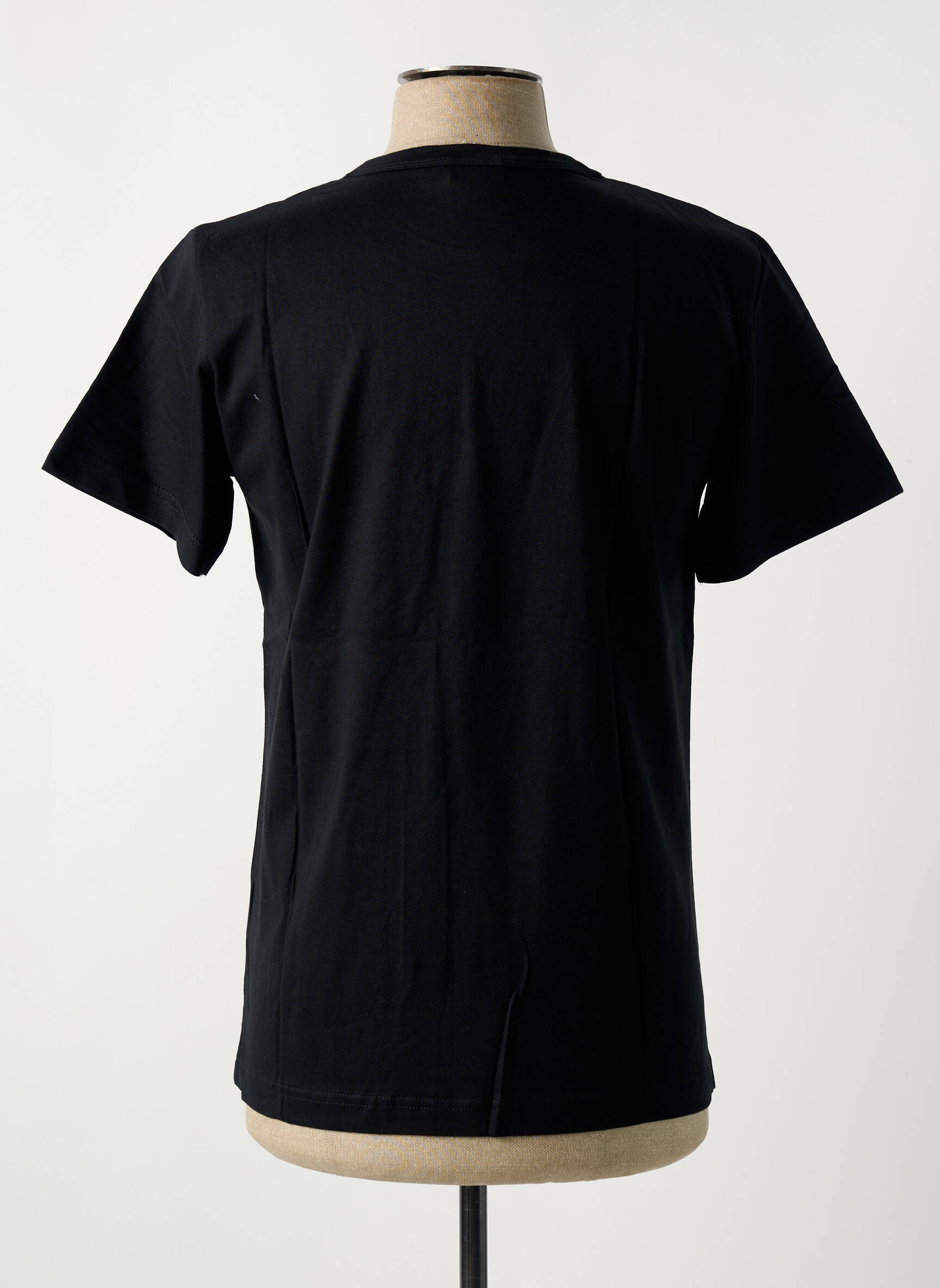 T-marškinys centrinė iškirptė ilgos rankovės juodas LOGOSHIRT vyras