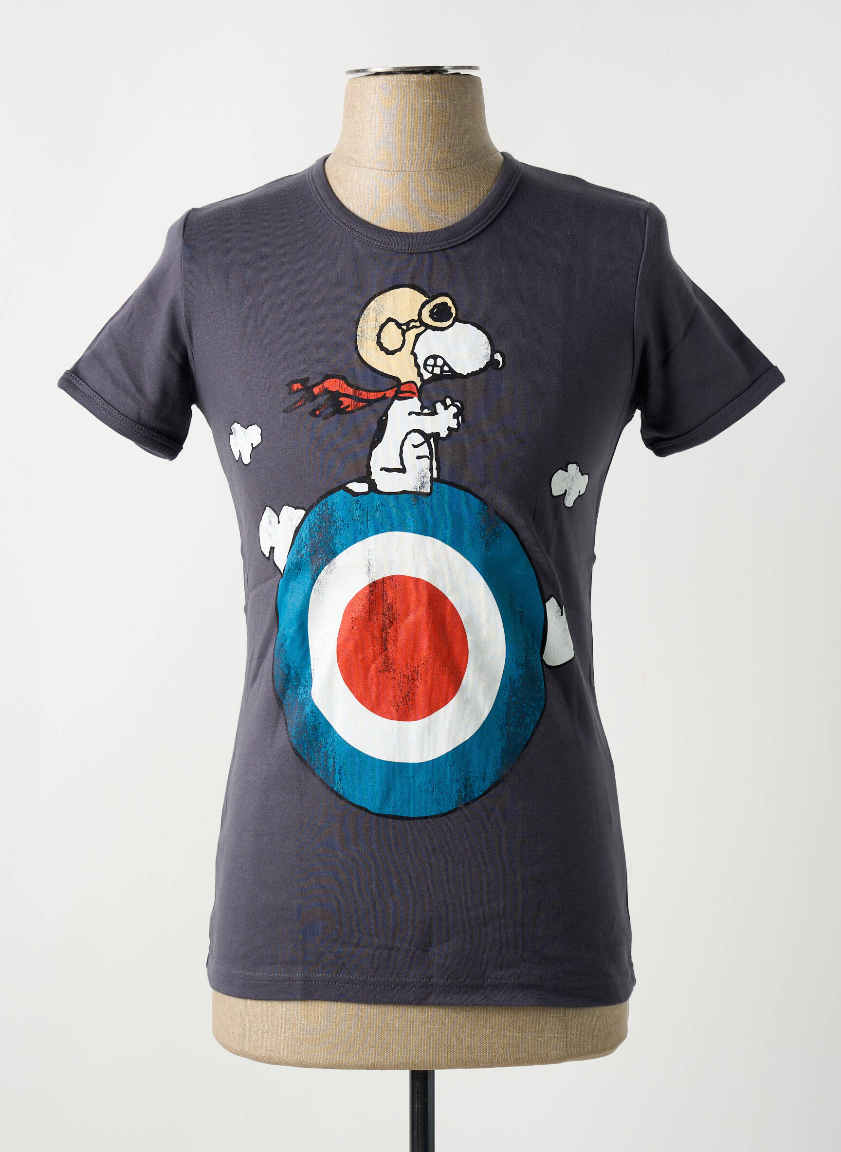 T-marškinys centrinė iškirptė trumpas rankovės pilka LOGOSHIRT vyras