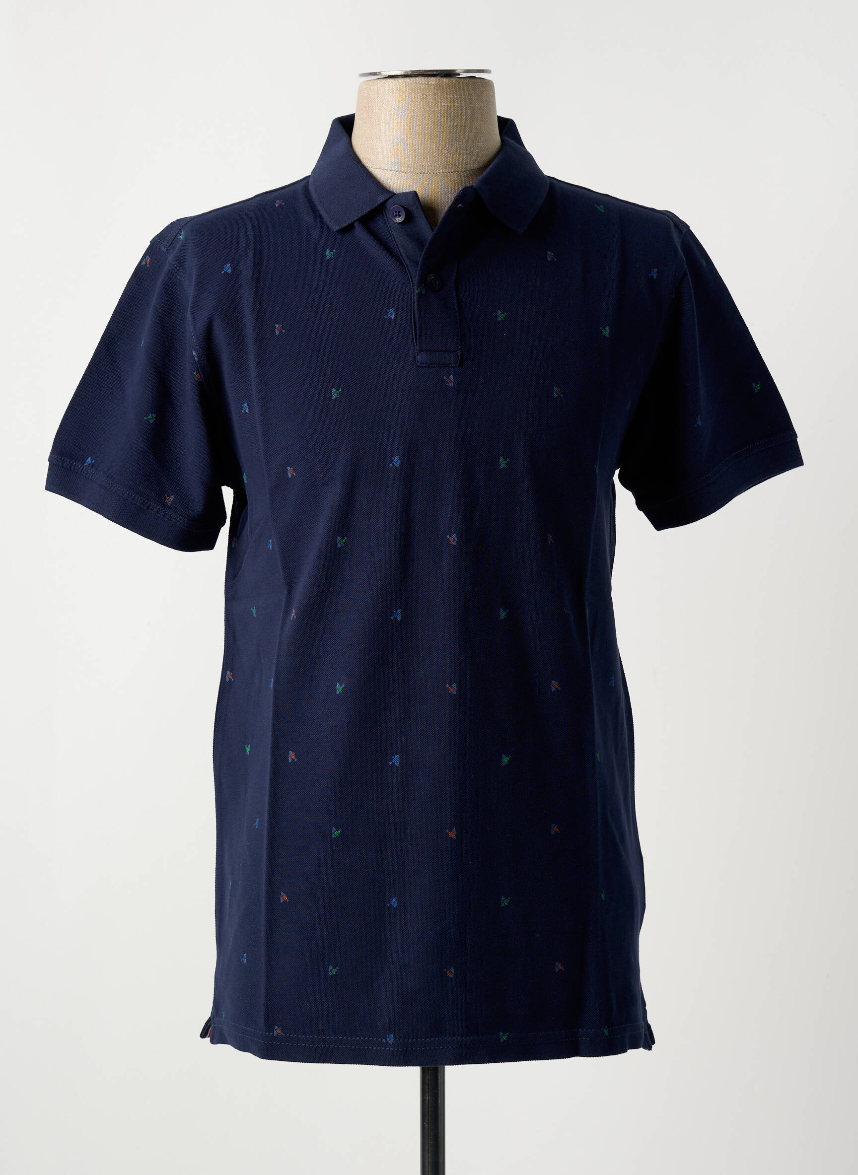 Polo centrinė iškirptė trumpas rankovės mėlyna PETROL INDUSTRIES vyras