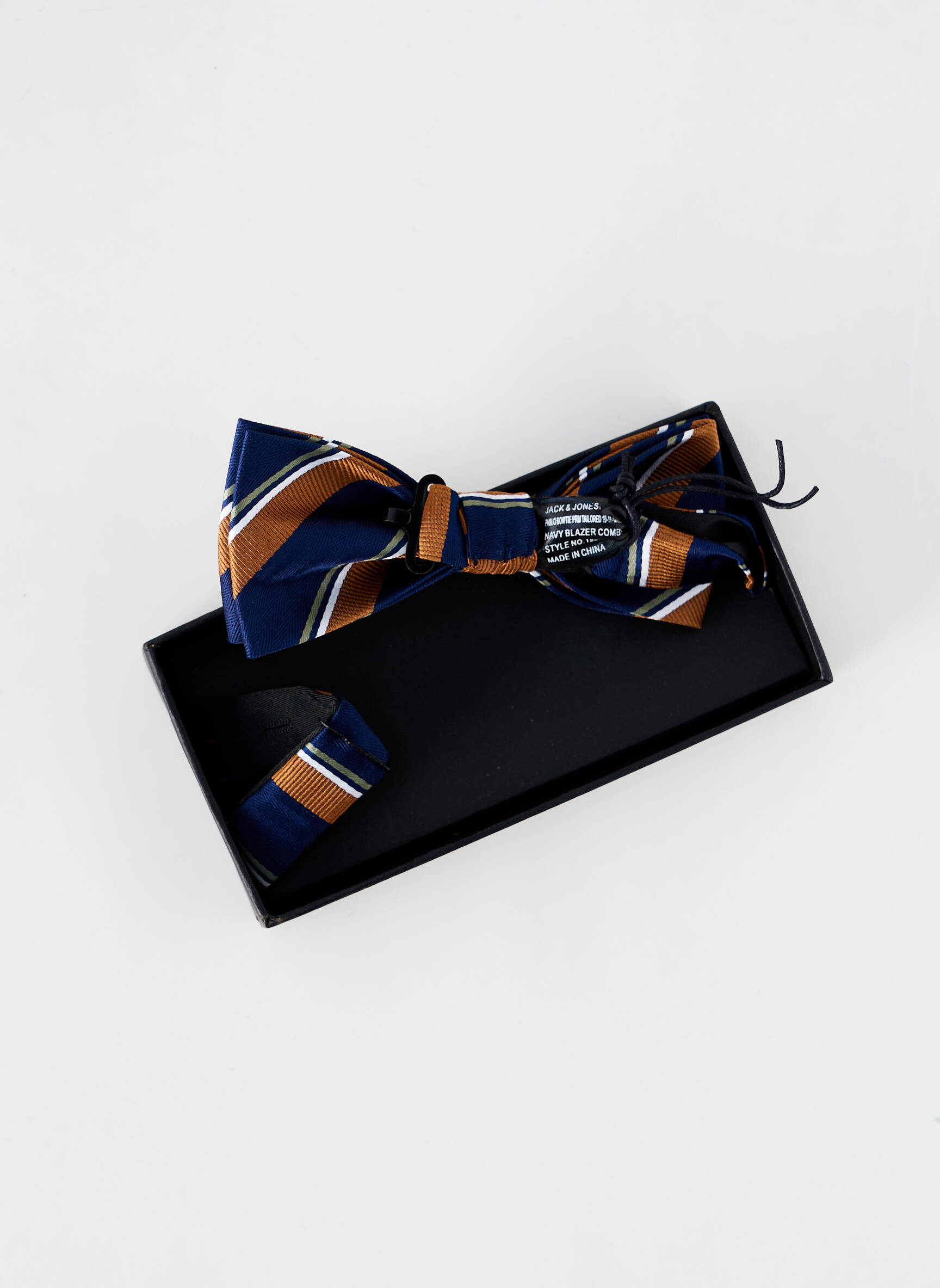 Kaklaraištis papillon juostelės raštas mėlyna JACK & JONES vyras