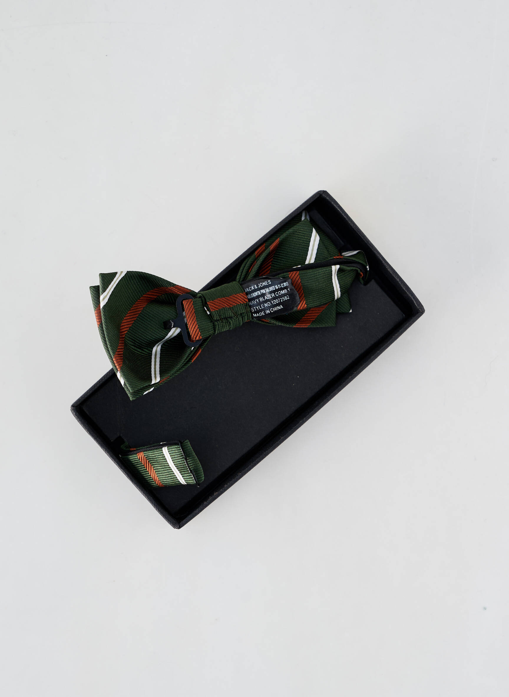 Kaklaraištis papillon juostelės raštas žalias JACK & JONES vyras