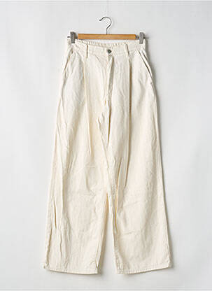 Platus džinsas uždarymas su užtrauktuku po mygtuku uždengimu bežinis UNIQLO moteris