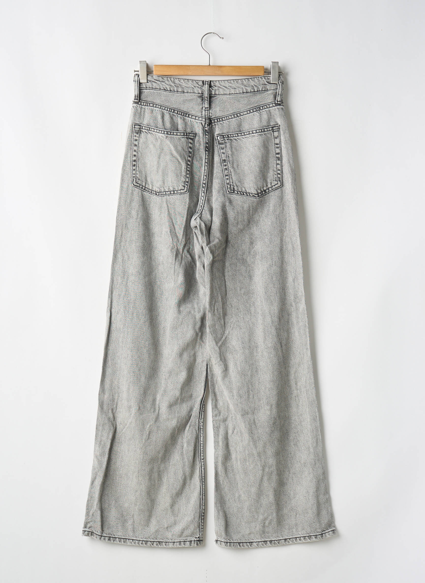 Flare tipo džinsai kišenės pilka H&M moteris
