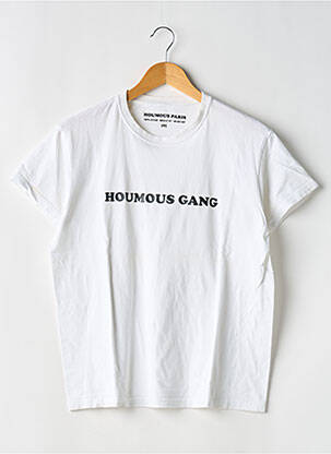 T-marškinys floqué serigrafija trumpas rankovės baltas HOUMOUS moteris