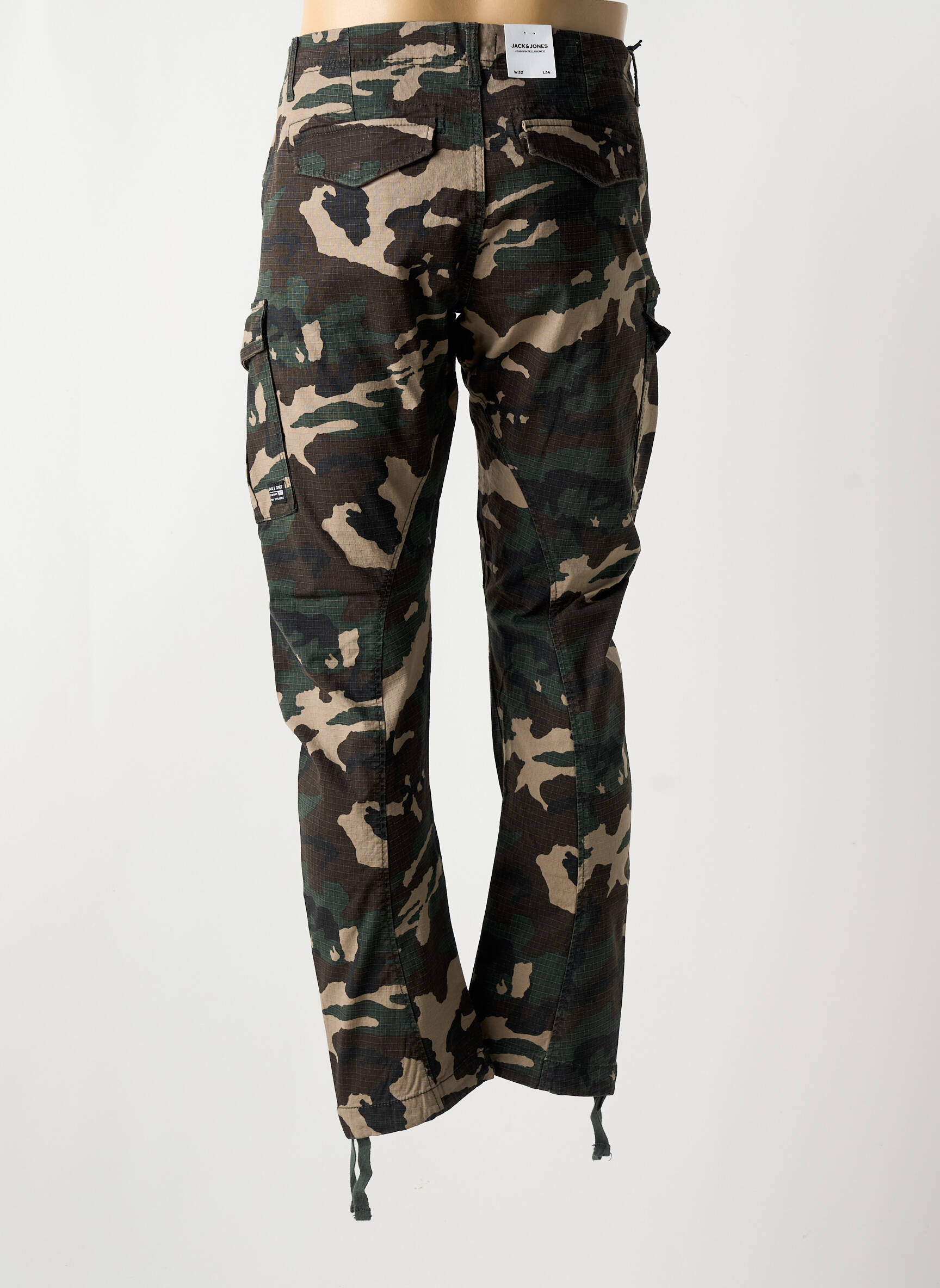 Kargo kelnė tiesi kirpimas žalias JACK & JONES vyras