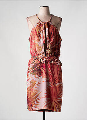 Pusilgių suknelė gėlių raštas be rankų oranžinė MAISON SCOTCH moteris