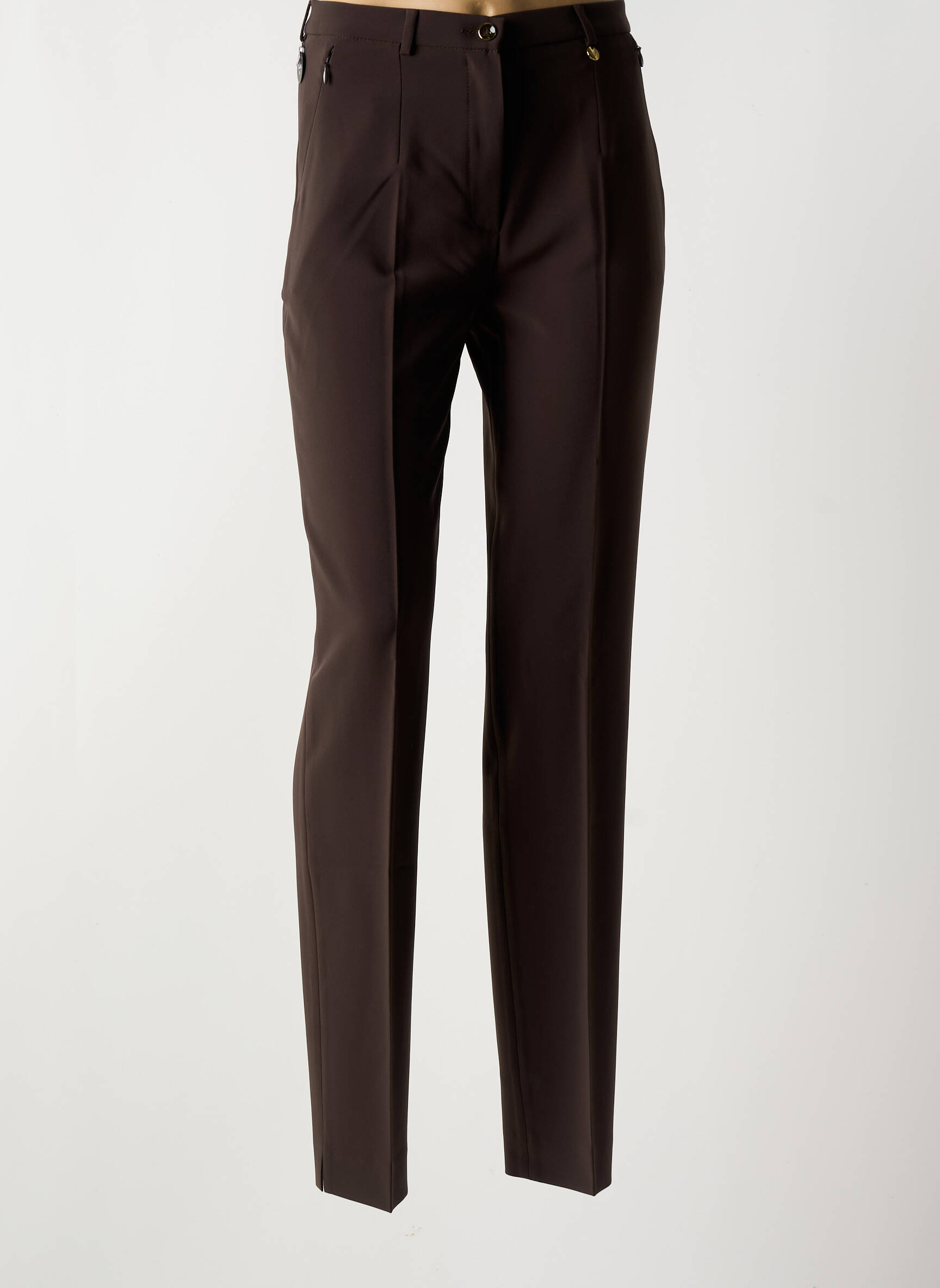 Lieknos kelnės kišenės rudas SAINT HILAIRE moteris