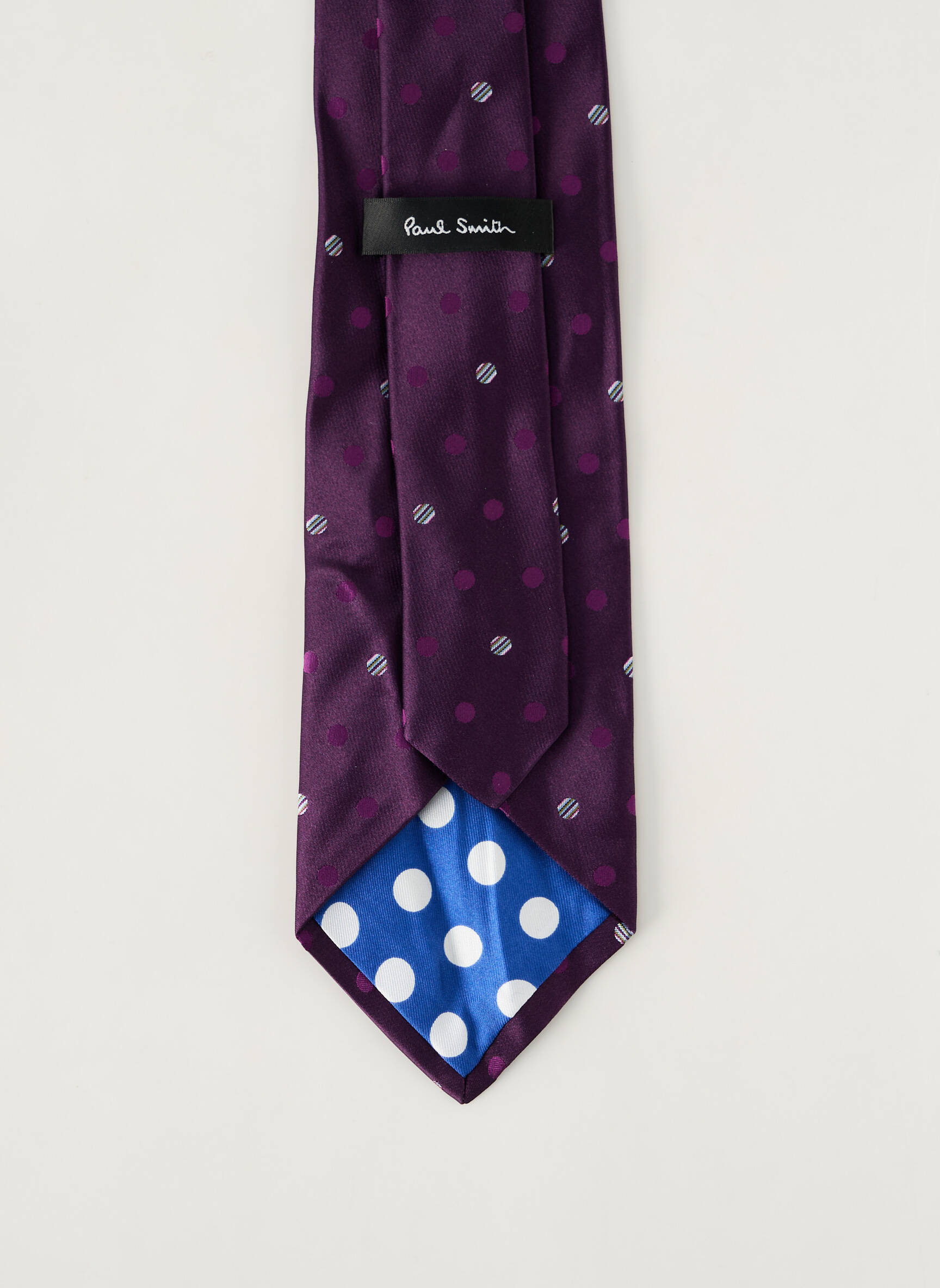 Kaklaraištis taškinis raštas violetinis PAUL SMITH vyras