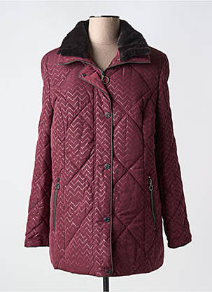 Pūkinė striukė kišenės be gobtuvų raudona BARBARA LEBEK moteris