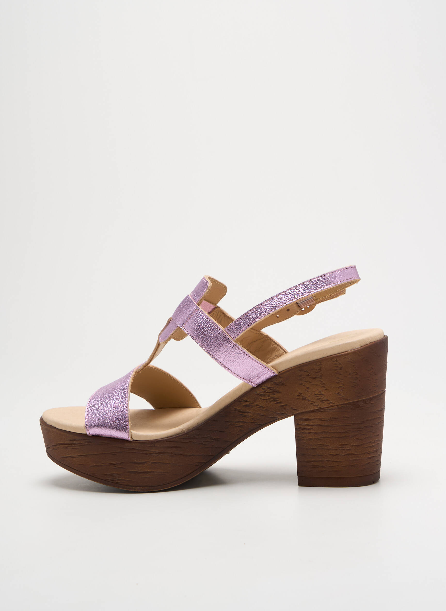 Sandalai/nu pėdos satino audinys kulnas nuo 7 iki 9 cm violetinis QOO TUM moteris
