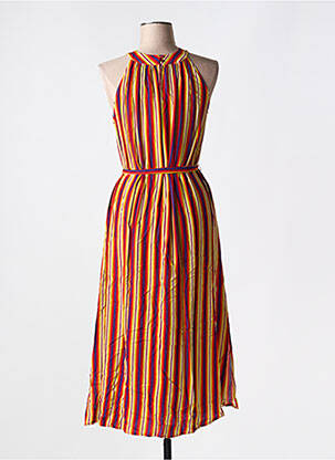 Ilga suknelė fantazijos raštas be rankų raudona KING LOUIE moteris
