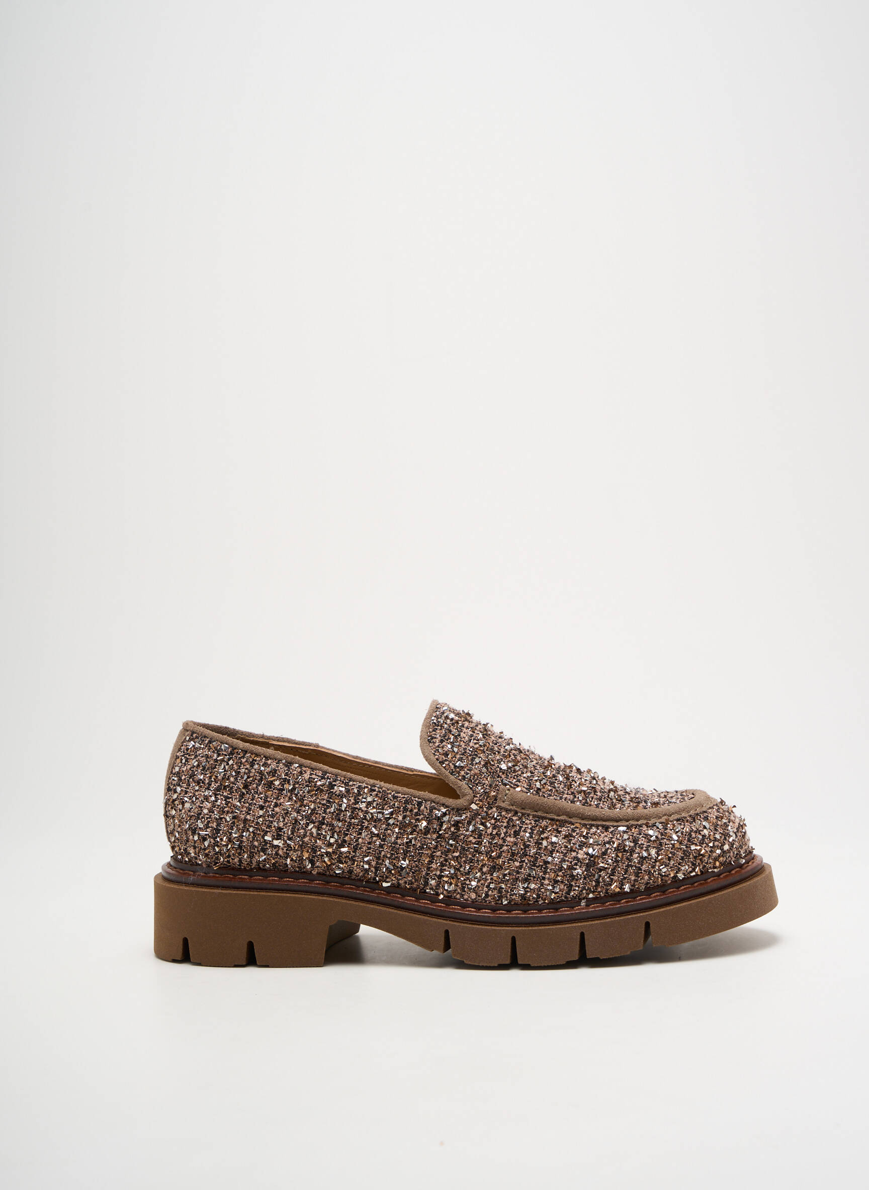 Mokasīnai satino audinys kulnas nuo 4 iki 6 cm bežinis WEEKEND MAXMARA moteris
