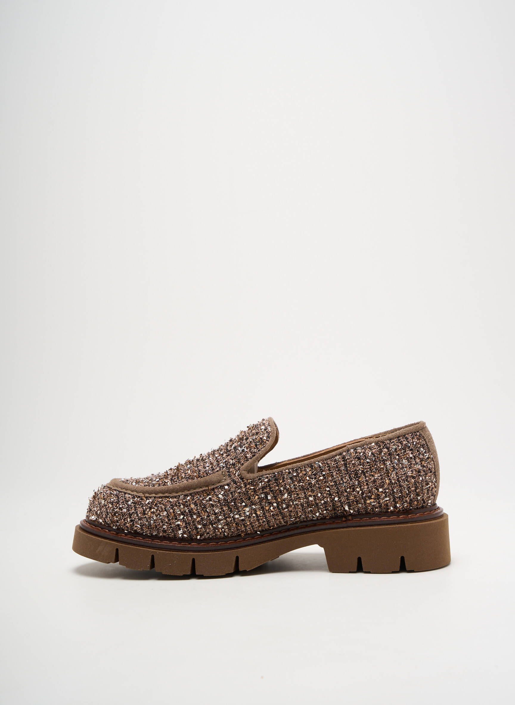 Mokasīnai satino audinys kulnas nuo 4 iki 6 cm bežinis WEEKEND MAXMARA moteris