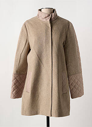 Ilgas paltas tiesi kirpimas be gobtuvų rudas MERI & ESCA moteris