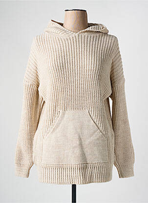 Megztinis tiesi kirpimas ilgos rankovės bežinis COULEURS DU TEMPS moteris