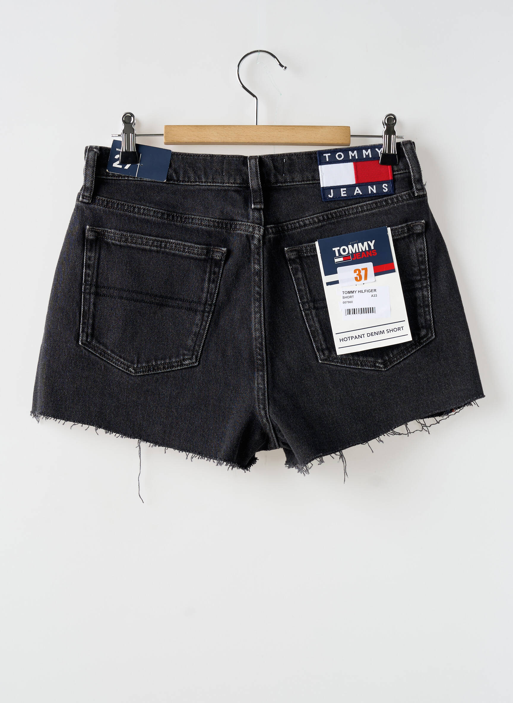 Šortas denimo audinys normala dydis juodas TOMMY HILFIGER moteris