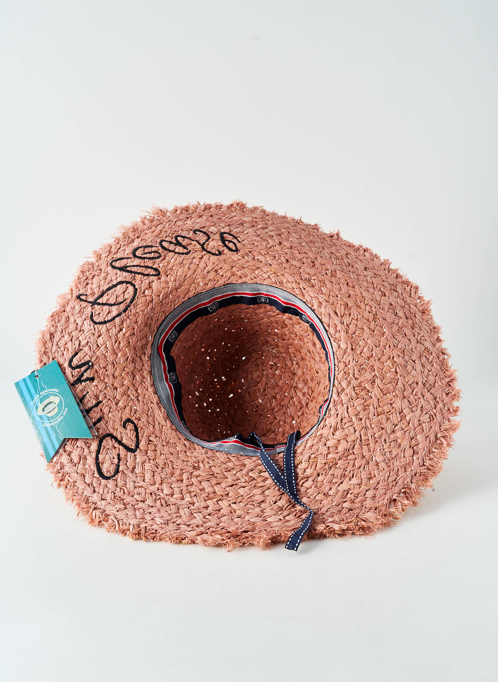 Skrybėlė šiaudinio skrybėlės forma rožinė VL COLLECTION moteris
