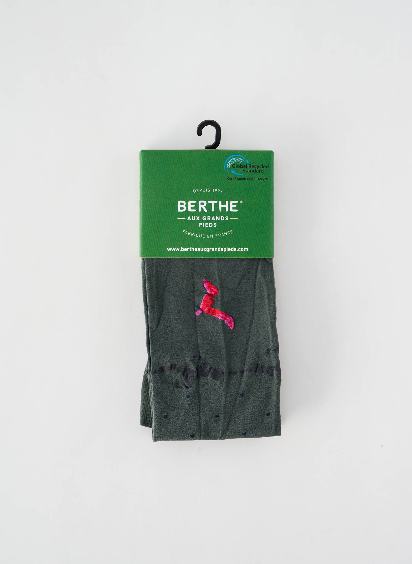 Kojinės fantazijos raštas žalias BERTHE AUX GRANDS PIEDS moteris