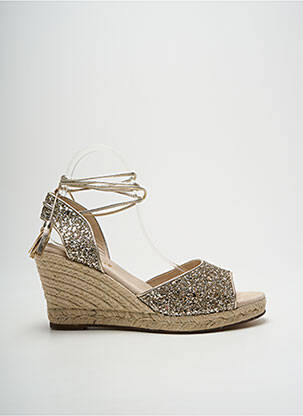 Espadrilės šnervių uždarymas kulnas nuo 7 iki 9 cm auksas ESCADRILLE moteris