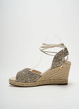 Espadrilės šnervių uždarymas kulnas nuo 7 iki 9 cm auksas ESCADRILLE moteris