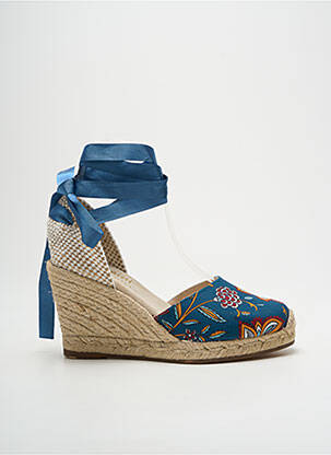 Espadrilės šnervių uždarymas kulnas nuo 7 iki 9 cm mėlyna ESCADRILLE moteris