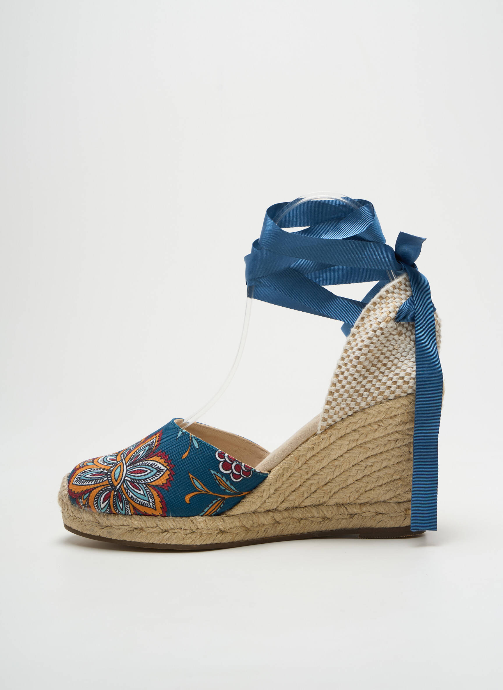 Espadrilės šnervių uždarymas kulnas nuo 7 iki 9 cm mėlyna ESCADRILLE moteris