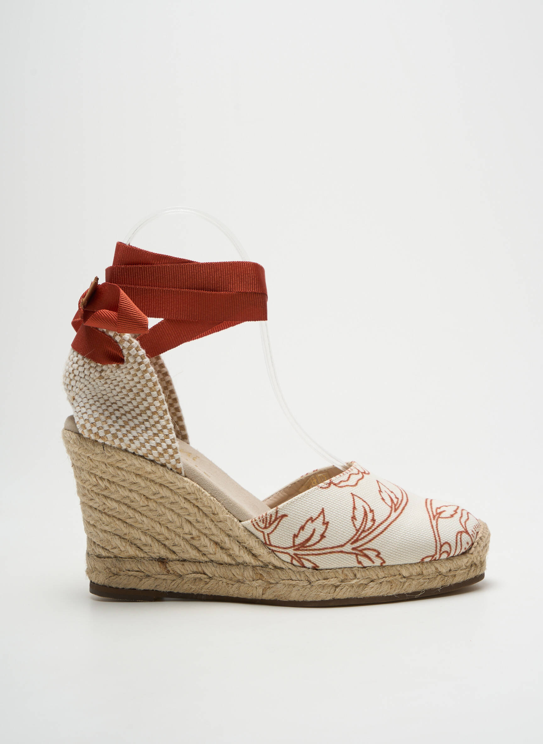 Espadrilės šnervių uždarymas kulnas nuo 7 iki 9 cm bežinis ESCADRILLE moteris