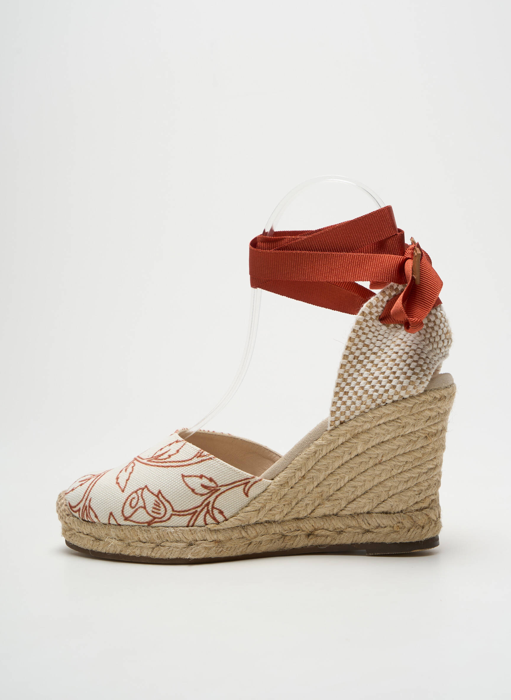 Espadrilės šnervių uždarymas kulnas nuo 7 iki 9 cm bežinis ESCADRILLE moteris
