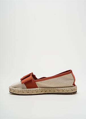 Espadrilės apvalus mygtukas plokščias kulnas iki 3 cm oranžinė ESCADRILLE moteris