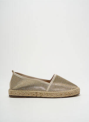 Espadrilės apvalus mygtukas plokščias kulnas iki 3 cm auksas ESCADRILLE moteris