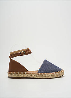 Espadrilės apvalus mygtukas plokščias kulnas iki 3 cm rudas ESCADRILLE moteris