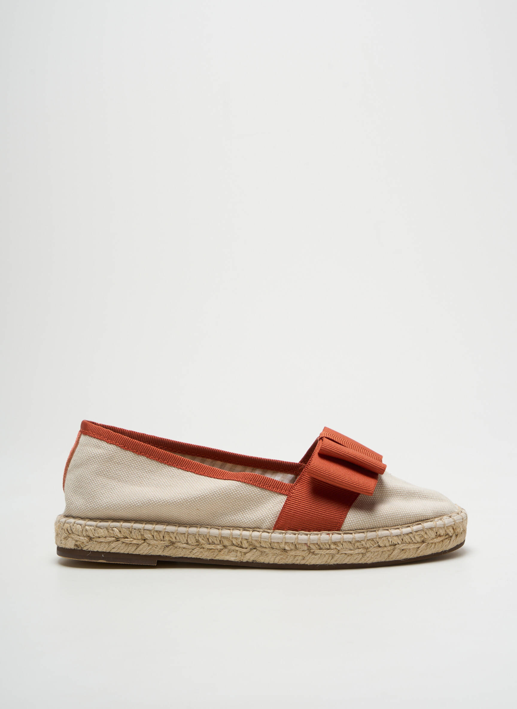 Espadrilės apvalus mygtukas plokščias kulnas iki 3 cm oranžinė ESCADRILLE moteris
