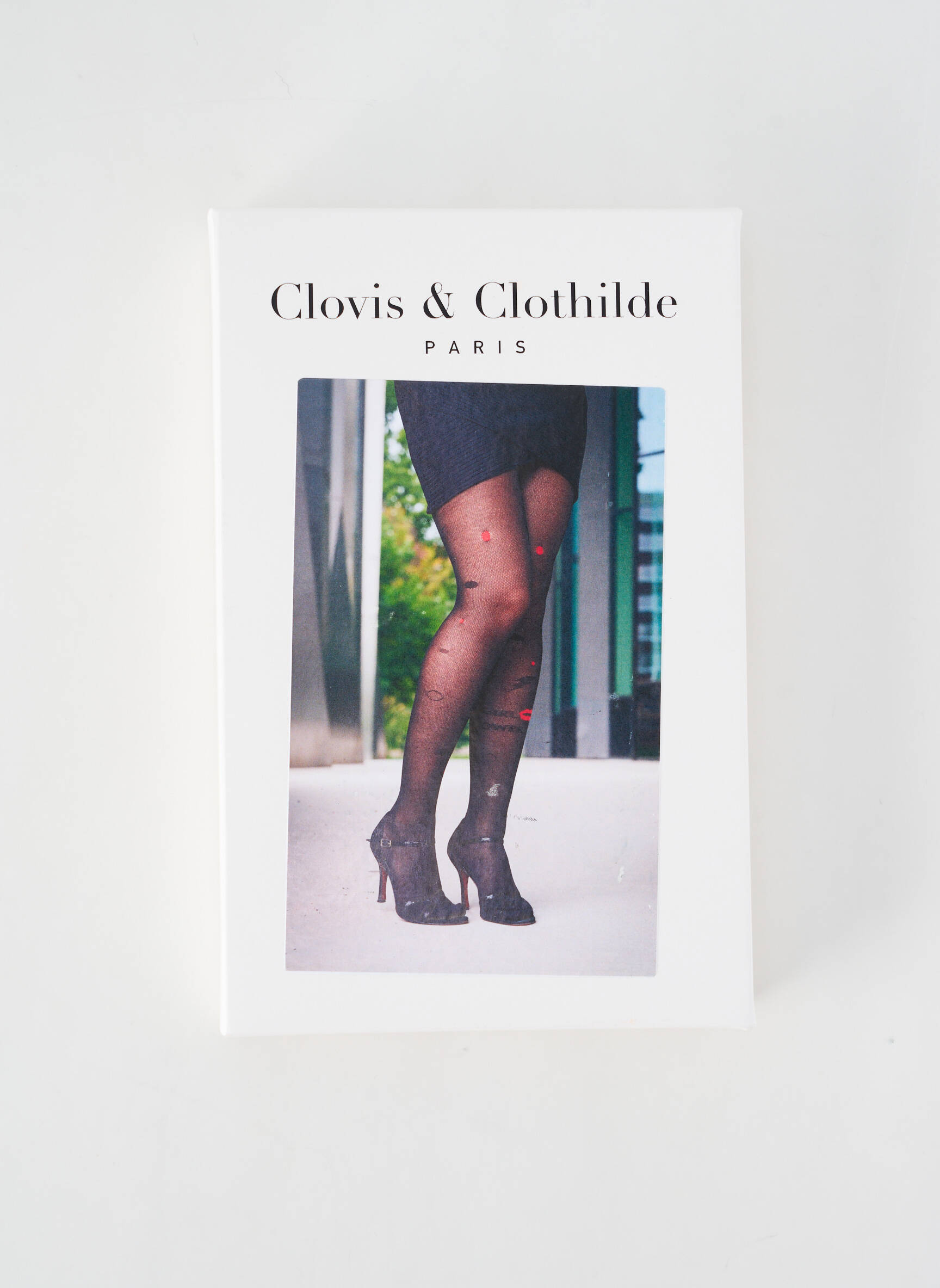 Kojinės fantazijos raštas juodas CLOVIS & CLOTHILDE moteris