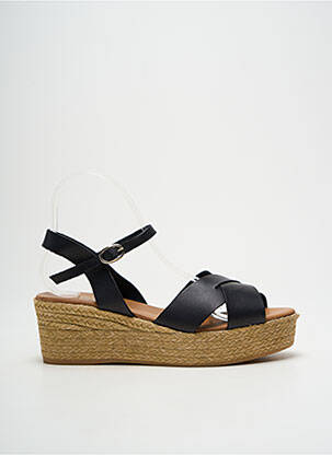Espadrilės satino audinys kulnas nuo 4 iki 6 cm juodas ESCADRILLE moteris