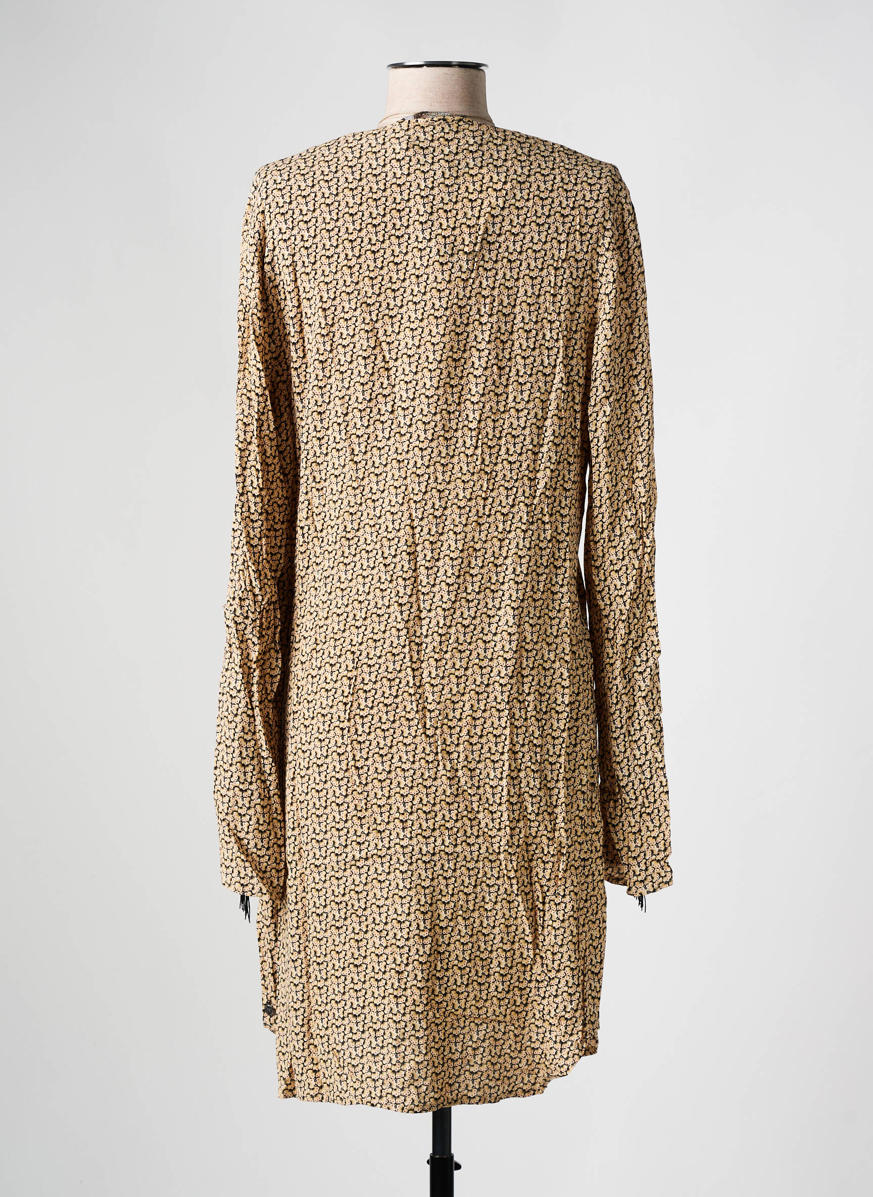 Pusilgių suknelė fantazijos raštas ilgos rankovės juodas SCOTCH & SODA moteris