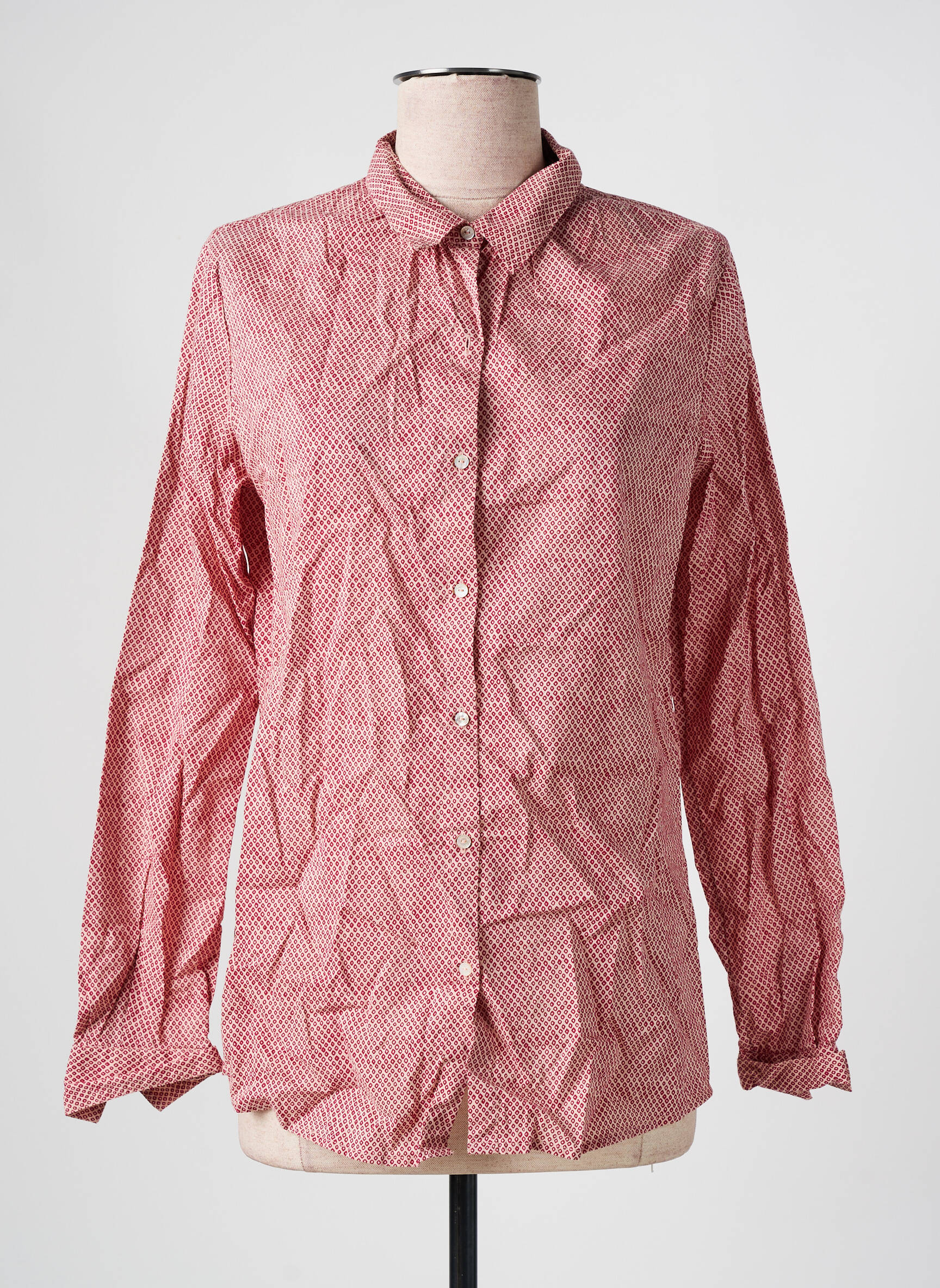 Moteriškas marškinys centrinė iškirptė ilgos rankovės raudona MAISON SCOTCH moteris