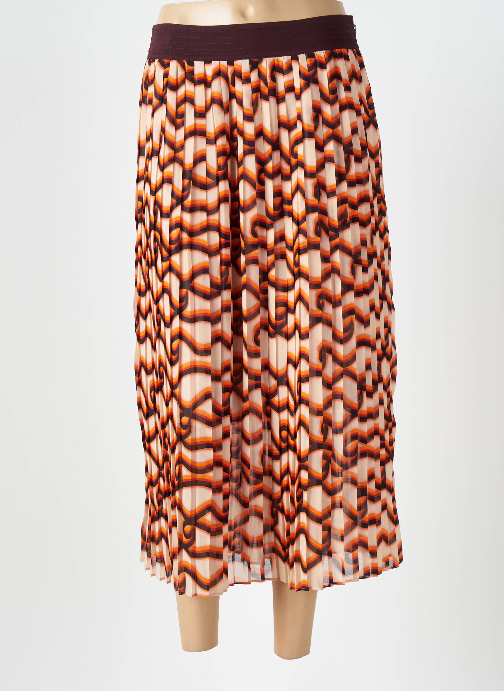 Ilgas sijonas fantazijos raštas oranžinė SCOTCH & SODA moteris