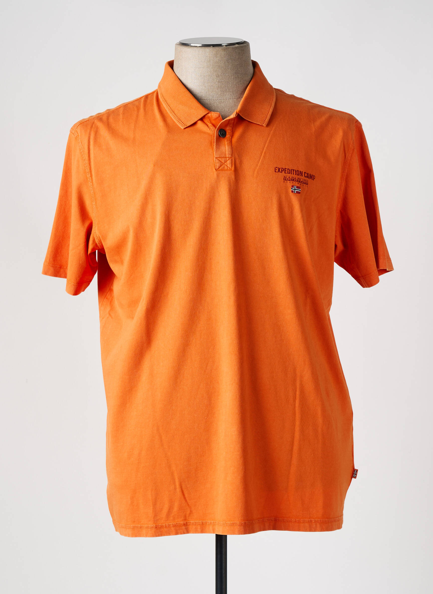 Polo tiesi kirpimas trumpas rankovės oranžinė NAPAPIJRI vyras