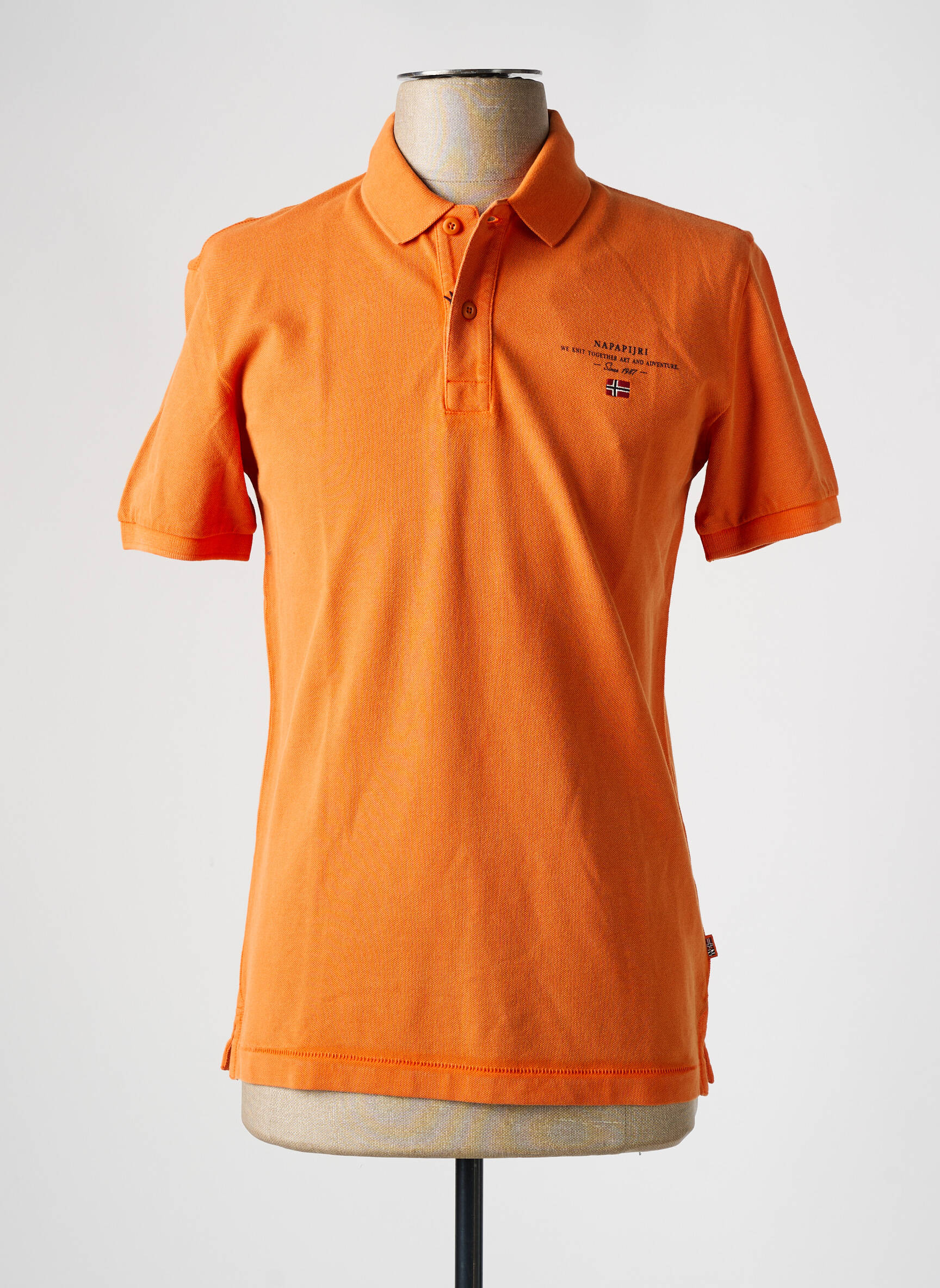 Polo tamprumas trumpas rankovės oranžinė NAPAPIJRI vyras