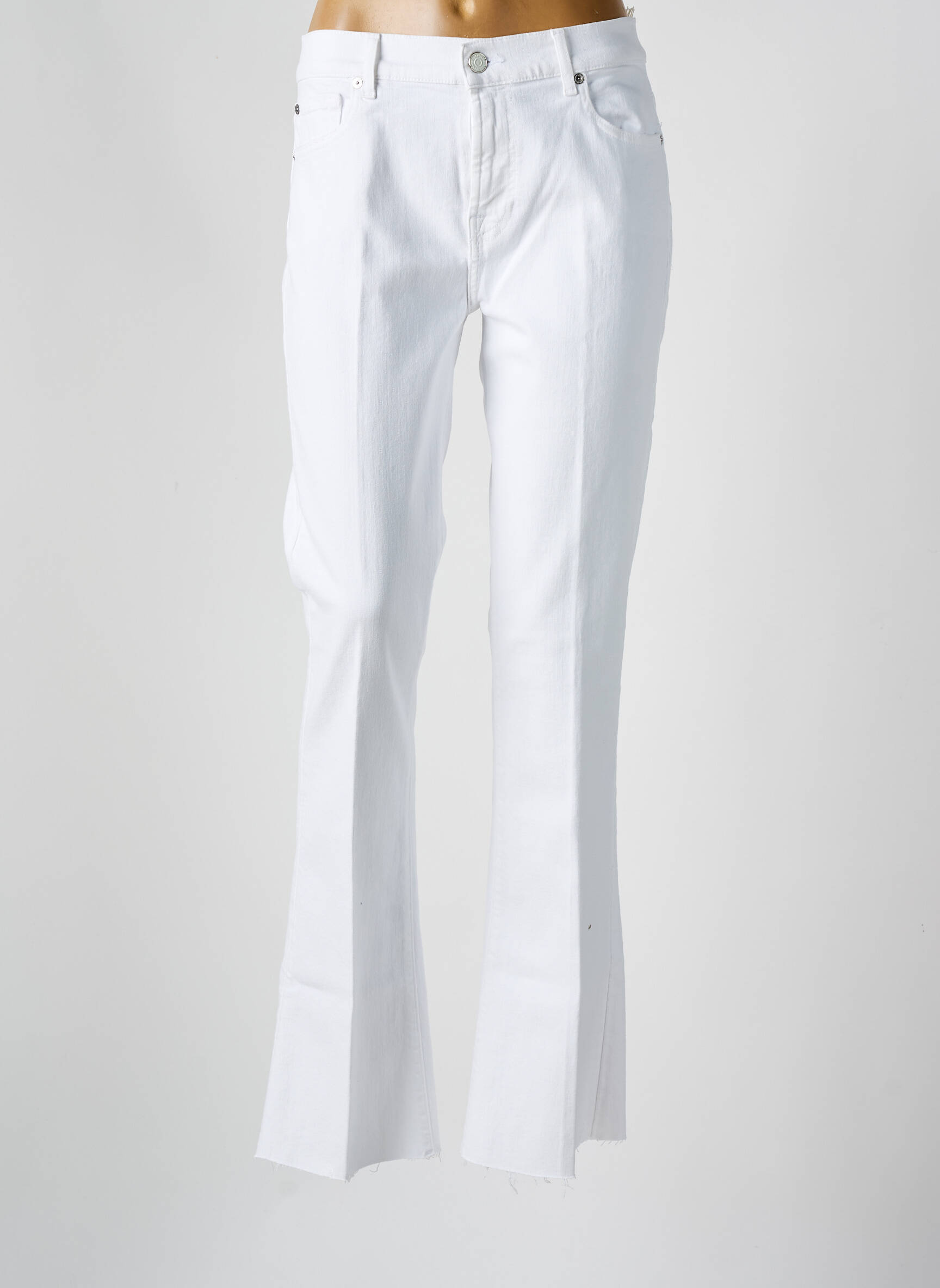 Bootcut džinsai normala dydis normala dydis baltas 7 FOR ALL MANKIND moteris