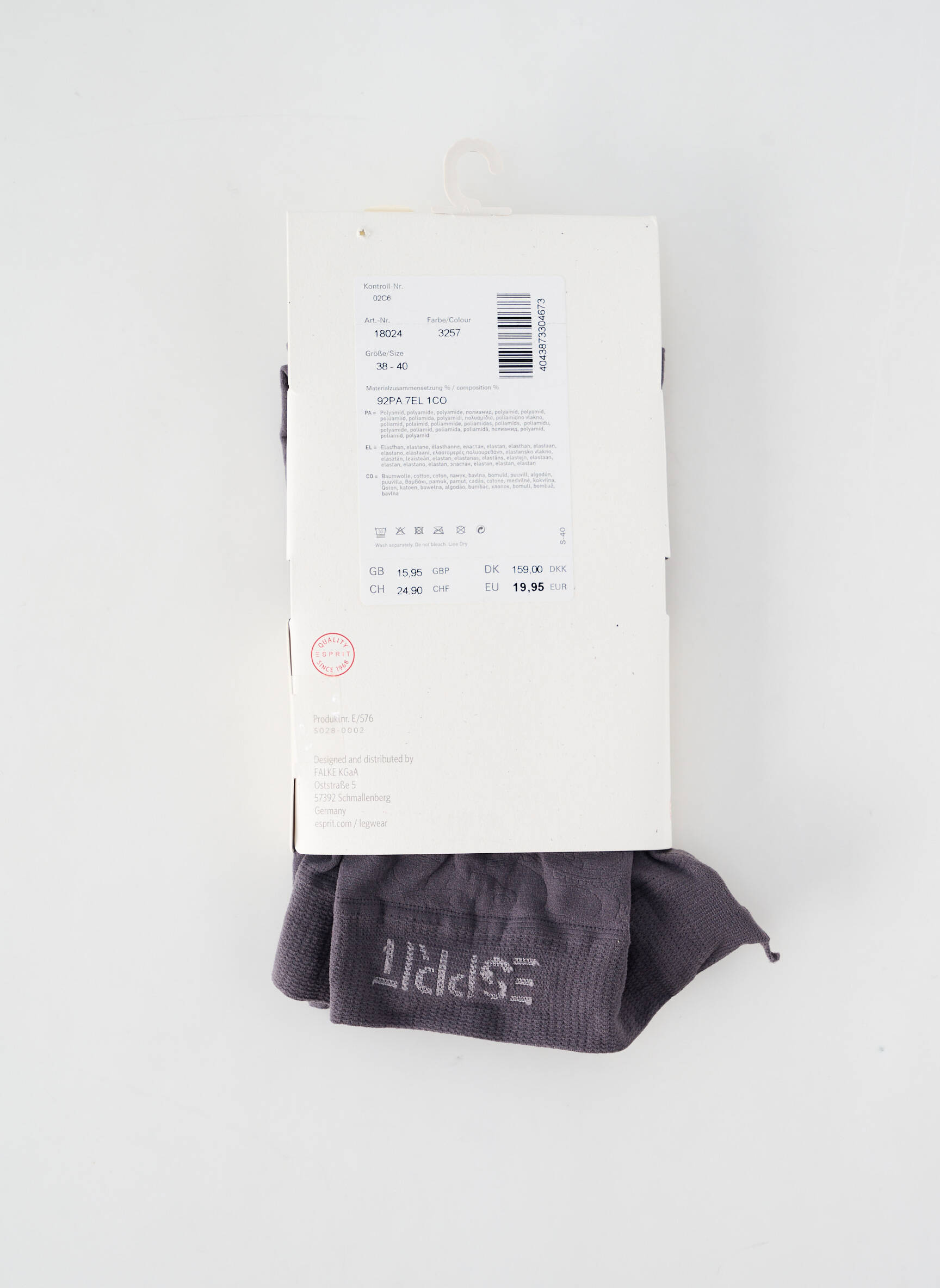 Kojinės tamprumas pilka ESPRIT moteris