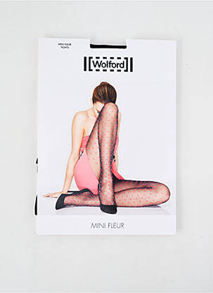 Kojinės fantazijos raštas juodas WOLFORD moteris