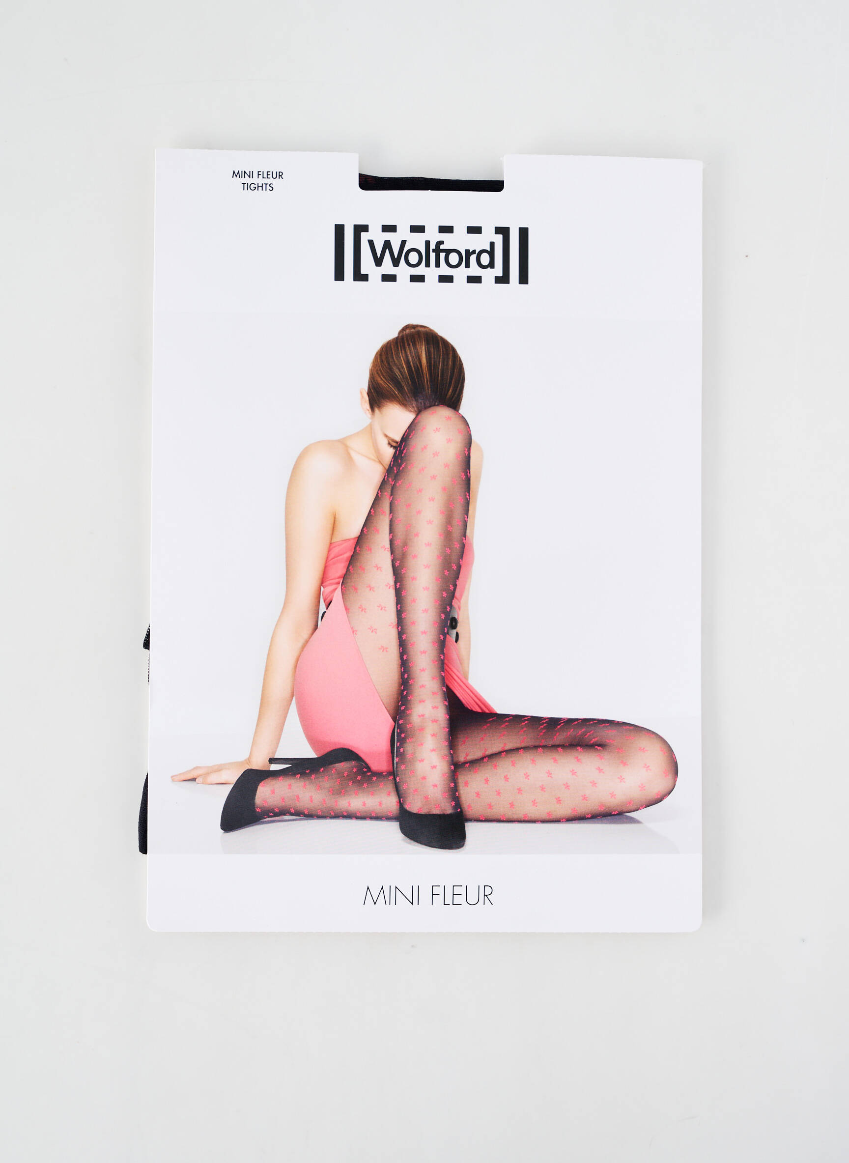 Kojinės fantazijos raštas juodas WOLFORD moteris