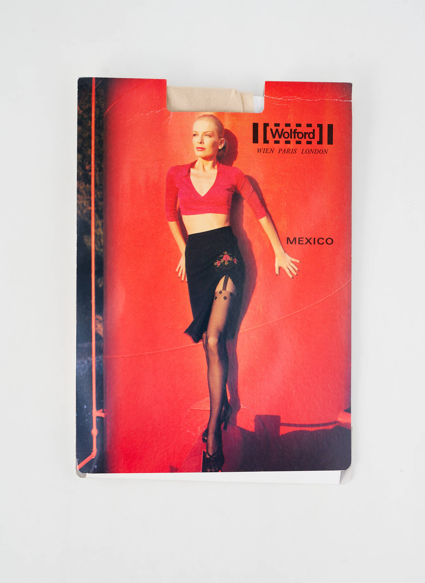 Kojinės fantazijos raštas kremas WOLFORD moteris