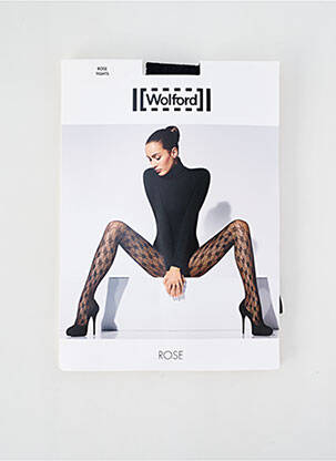 Kojinės fantazijos raštas juodas WOLFORD moteris