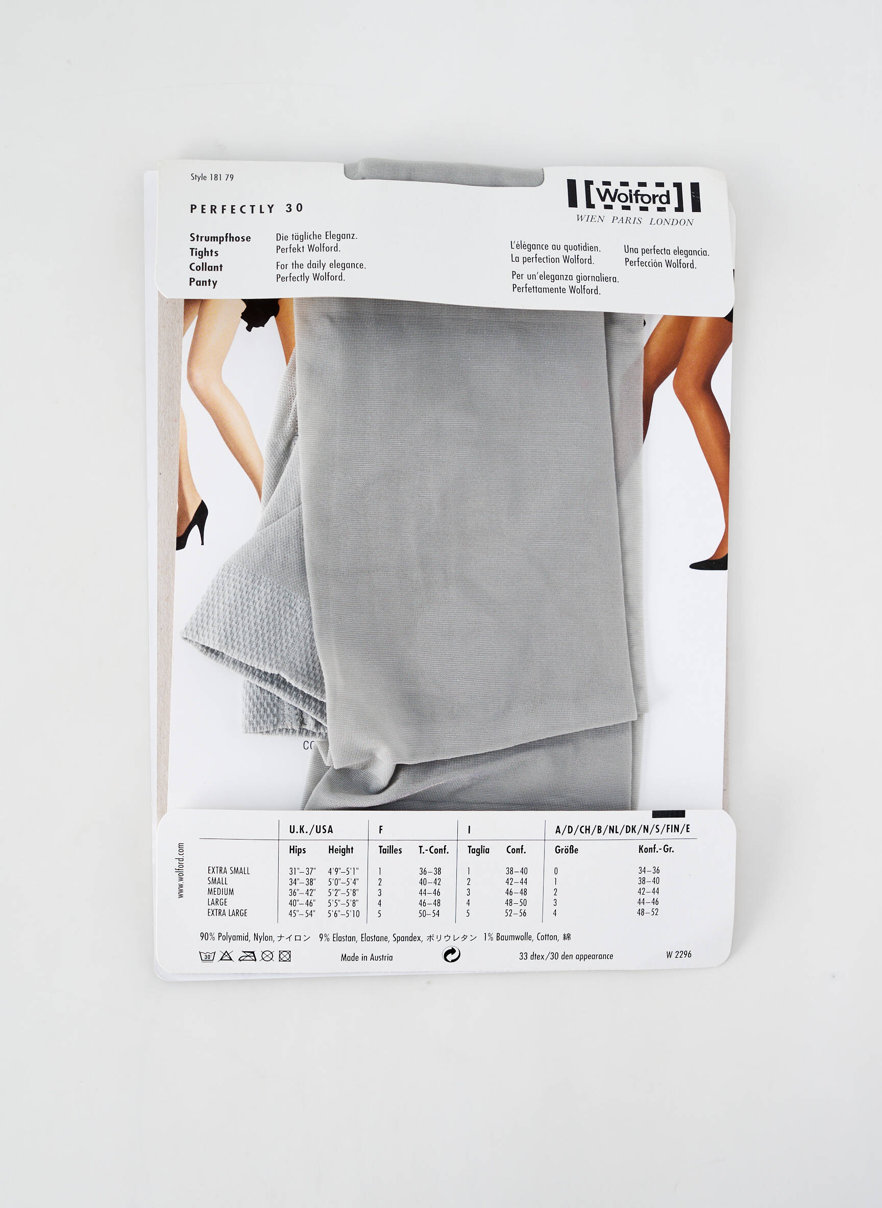 Kojinės tamprumas pilka WOLFORD moteris